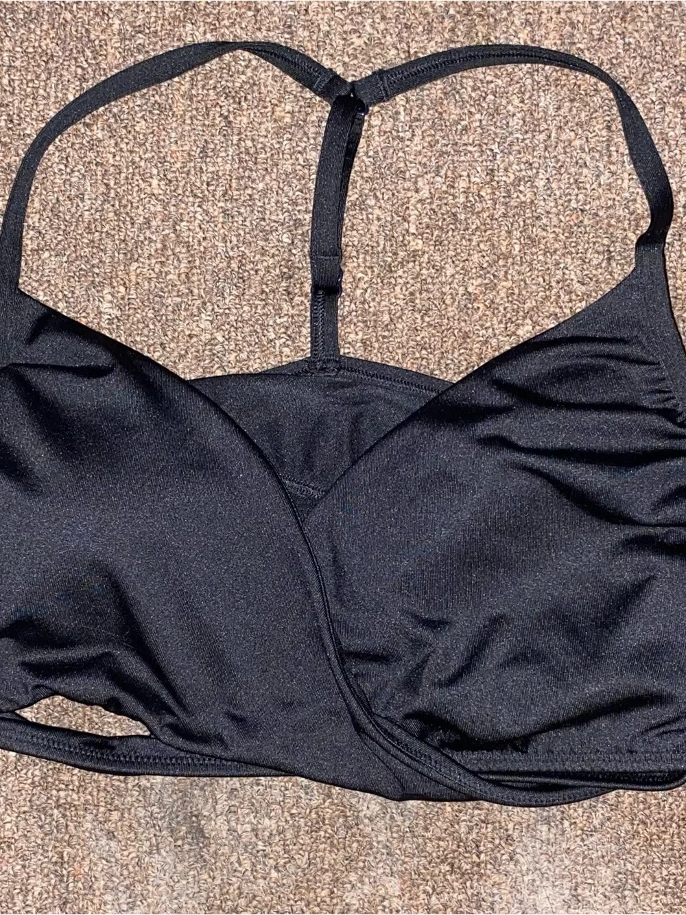 PINK Victoria's Secret Black Swim Bikini Top Ultimate lightly lined